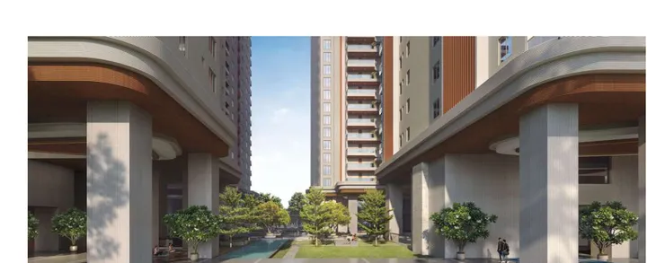 Upper entry area with landscaping at Namishree Vrindavan